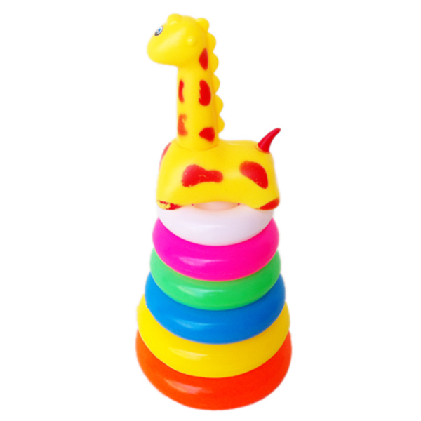 长颈鹿彩虹套圈 圆形 塑料