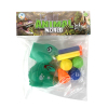 恐龙吐球气压弹射玩具动力枪配3个圆球,3个子弹,1个转换头 软弹 塑料