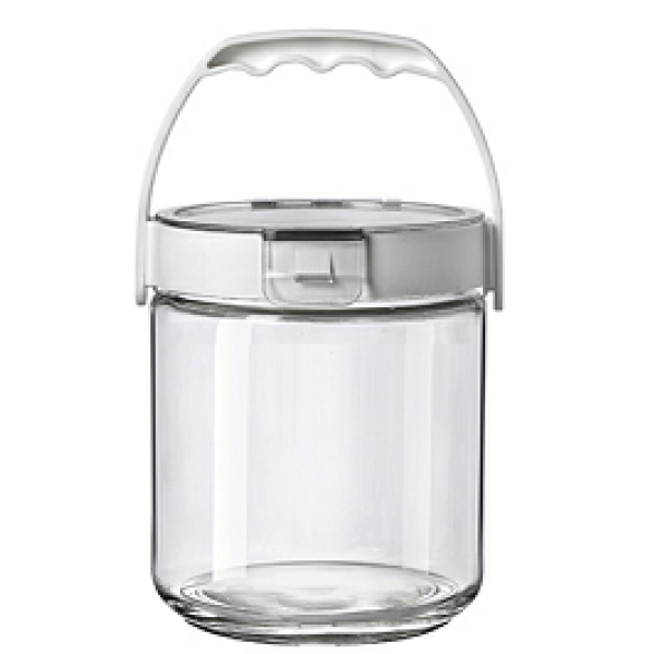 1.3L圆形玻璃密封罐 混色 塑料