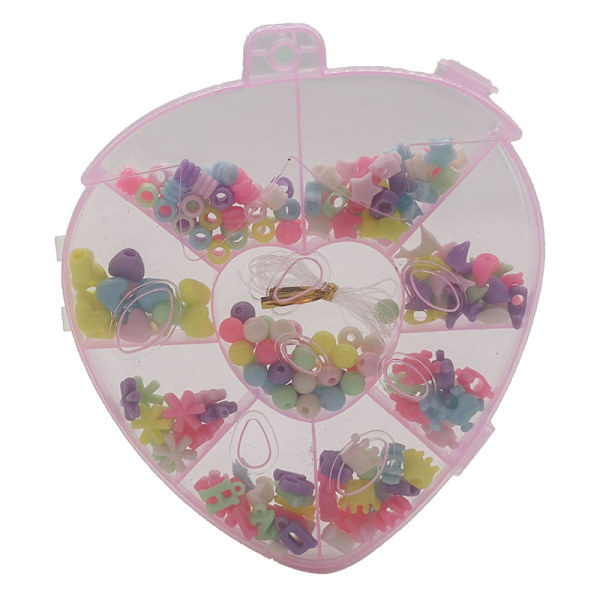 12pcs儿童DIY粉红盒糖果珠-草莓 塑料