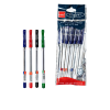 5PCS 蓝色（红色、黑色、紫色、绿色）圆珠笔 单色清装 塑料