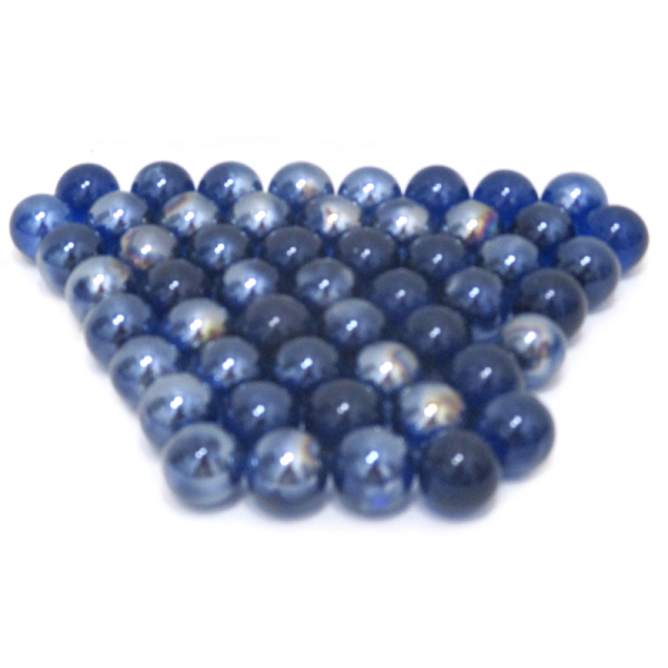 50粒庄16mm蓝彩玻璃珠