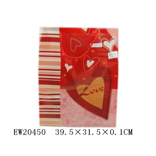 爱心透明礼品袋(12pcs/opp) 塑料