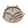 猫咪儿童塑料餐具套装 单色清装 塑料