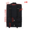 大容量航空托运旅行包带滑轮行李袋可扩容搬家托运包折叠包 黑色 单色清装 牛津布