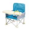 婴儿餐椅 婴儿餐椅 便携式 带餐盘 可折叠 蓝色