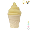 冰淇淋硬搪胶夜灯包电,白粉黄蓝4色 搪胶