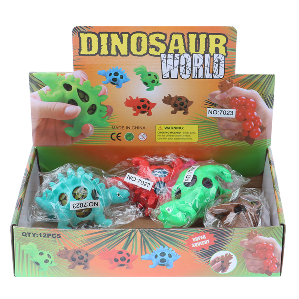 12PCS 多款恐龙发泄球 塑料