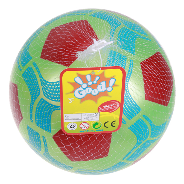 9寸足球彩印球 塑料