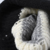 大头围拼色毛线帽 中性 56-62CM 冬帽 30%羊毛 70%腈纶