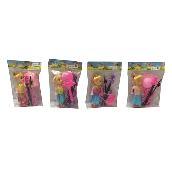 4款小娃娃带配件 3寸 塑料