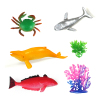 4款海洋动物套 塑料
