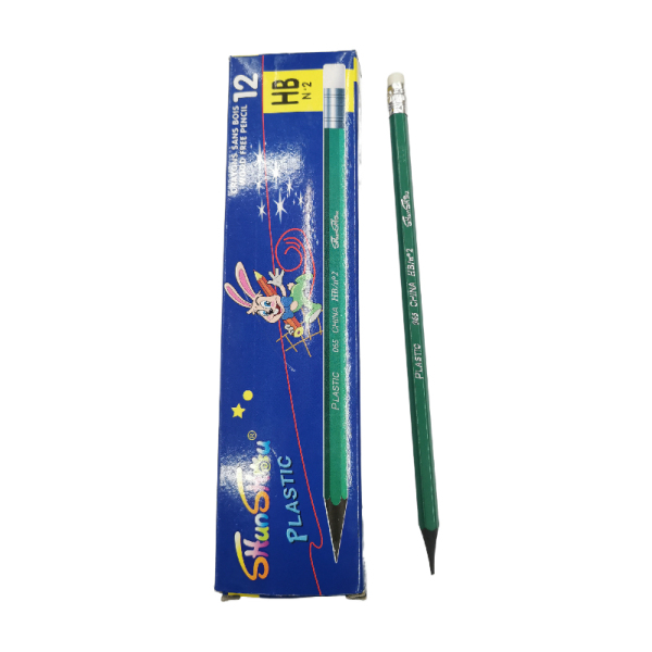 12PCS 塑料铅笔 石墨/普通铅笔 HB 塑料