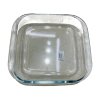 15*12.8*4cm 正方形低硼硅玻璃烤盘 不耐高温 单色清装 玻璃