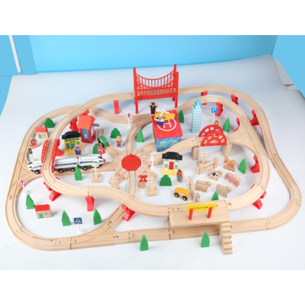 130件木制火车轨道玩具 单色清装 其它