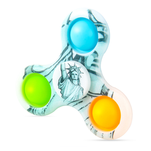 UV自由女神指尖陀螺泡泡乐（硅胶颜色随机） 塑料