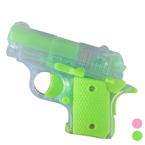 夜光萝卜枪 粉绿2色 手枪 实色 塑料