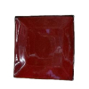 7.75英寸红色窑变釉直角方盘 单色清装 瓷器