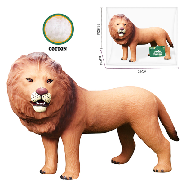 软胶填棉仿真动物-狮子 塑料