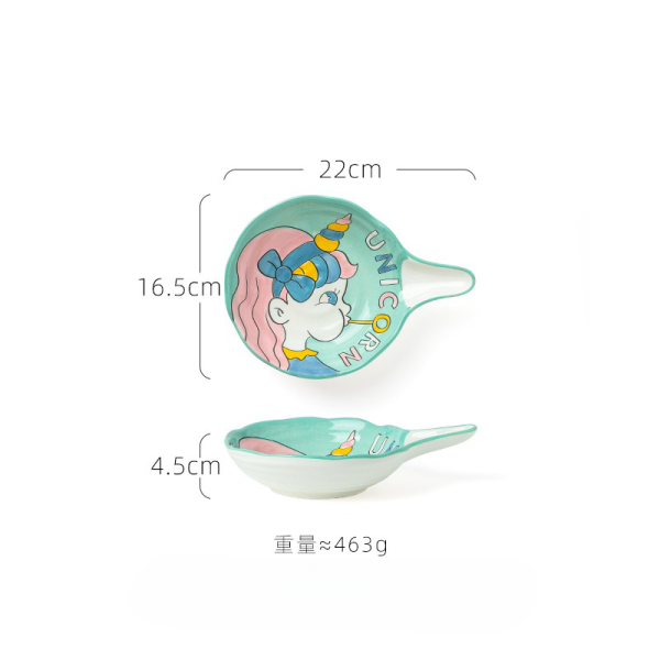 单柄陶瓷烤盘【22*16.5*4.5cm】 单色清装 陶瓷