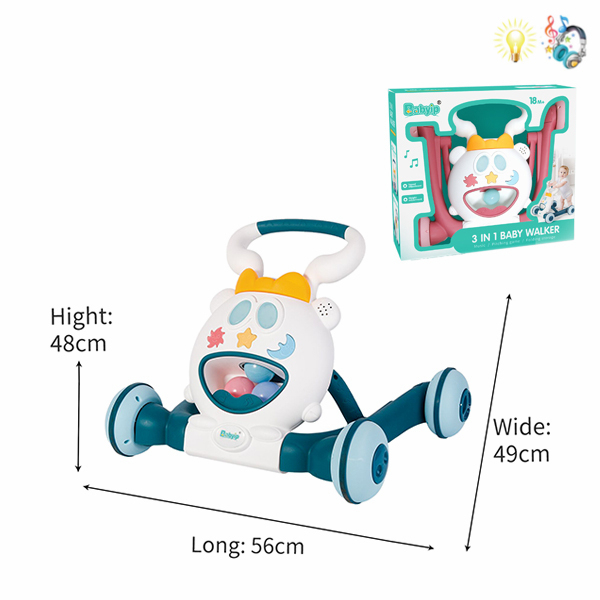 三合一婴儿手推学步车 灯光 音乐 不分语种IC 塑料