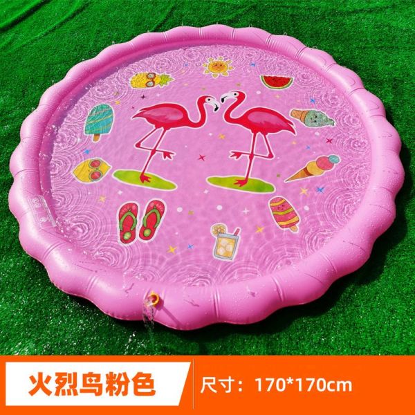 170cm PVC粉色天鹅喷水水垫 塑料