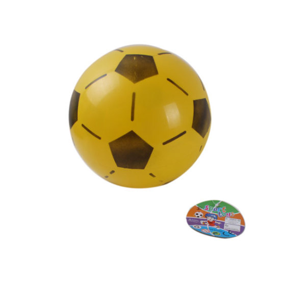 10寸喷花充气足球4色 塑料