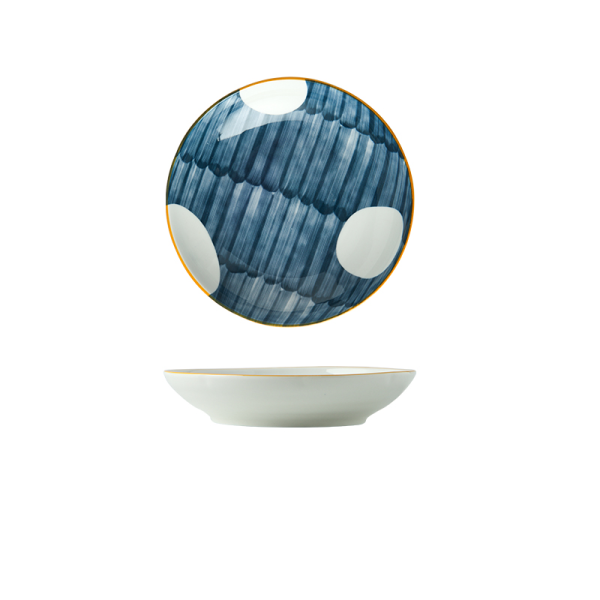 7寸水遁深圆盘 单色清装 陶瓷