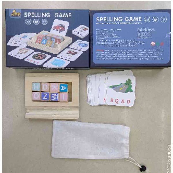 积木款-字母拼单词游戏（配30张卡片） 单色清装 木质