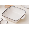8英寸现代四方烤碗 单色清装 陶瓷