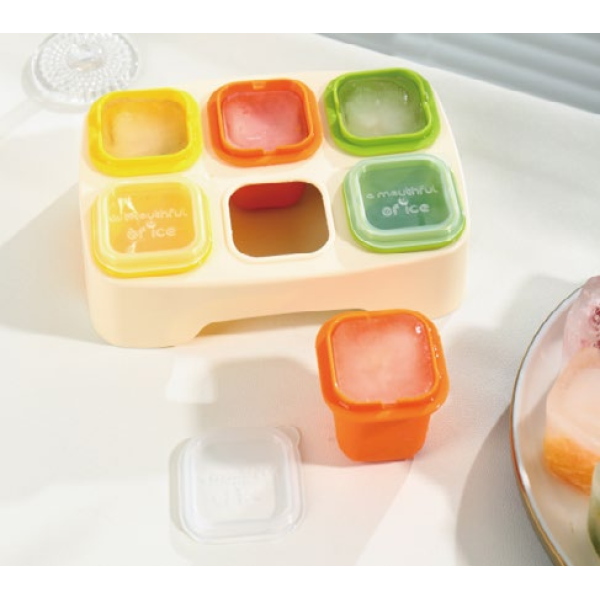 塑料冰块制作模具【18.2*12.8*4.8CM】6格 单色清装 塑料