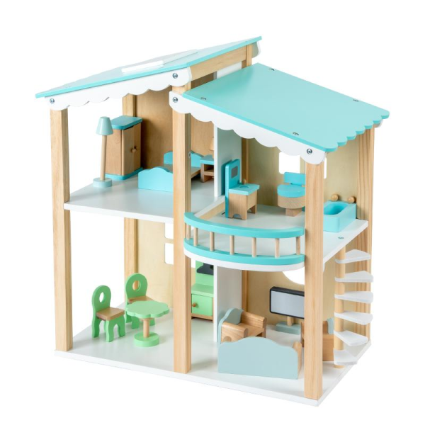 蓝色娃娃
屋 单色清装 木质