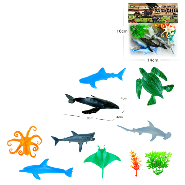 海底动物套装 塑料