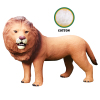 软胶填棉仿真动物-狮子 塑料
