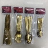 M新方头钛金激光茶叉 6pcs