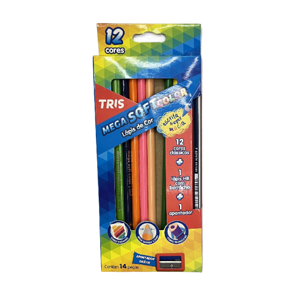 17.5cm单色12+1支3.0芯三角杆彩色铅笔 单色清装 木质