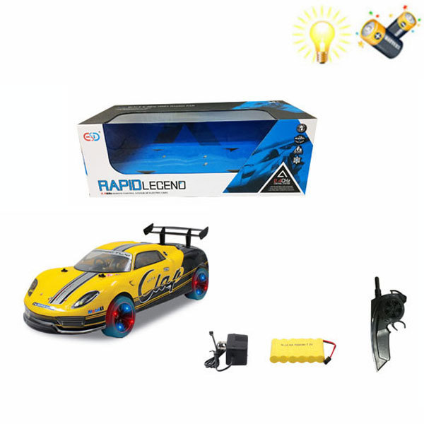 小汽车带充电器 遥控 1:10 4通 灯光 包电 比赛 塑料