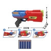 手动软弹枪组合 红蓝2色 软弹 手枪 实色 塑料