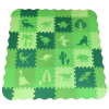 16pcsEVA拼图地垫(16片恐龙+围边：深绿+中绿+草绿+浅绿)  塑料
