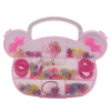 12pcs儿童DIY粉红盒糖果珠+头绳-蝴蝶 塑料
