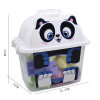 48PCS马卡龙熊猫收纳盒大颗粒积木套 塑料