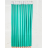 12PCS 14B带橡皮擦铅笔 单色清装 木质