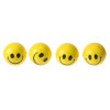 4只庄3寸黄色笑脸PU球 皮质