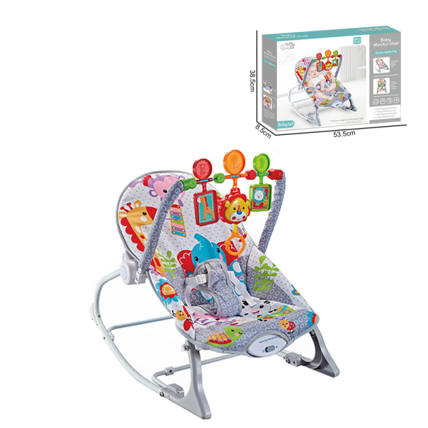 婴儿卡通电动安抚可调节摇椅 摇椅 塑料