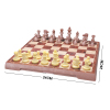 折叠磁性木纹国际象棋/西洋跳棋 国际象棋 游戏棋 二合一 塑料