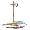古铜海盗剑套+斧头+弓箭 仿真武器 喷漆 塑料