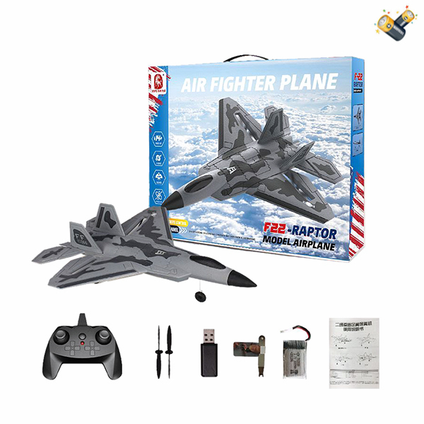 F22滑翔机带USB,A/B风叶,说明书 遥控 仿真 滑翔机 电能 3通 主体包电，遥控器不包电 塑料