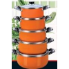 汤锅套装10pcs 柿子形状18-26CM 橙色
