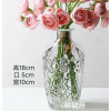 方钻纹玻璃花瓶【18*5*10CM】 单色清装 玻璃