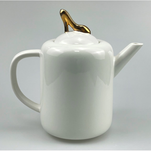 白色金头瓷器茶壶
【19*11*18CM】 单色清装 陶瓷